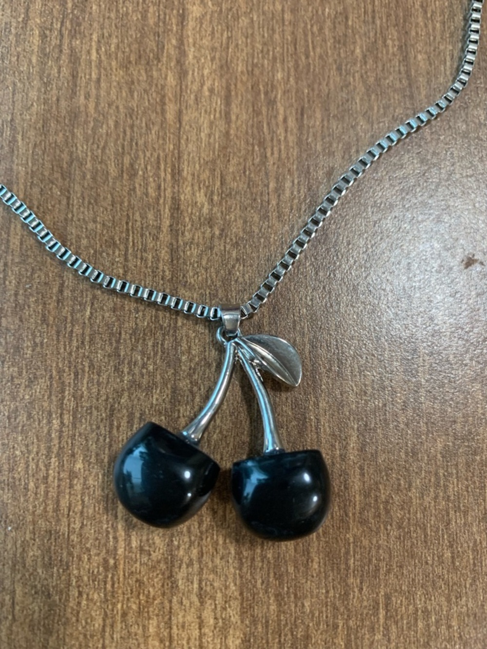 Black Cherry Drop Pendant Necklace - Women Jewelry